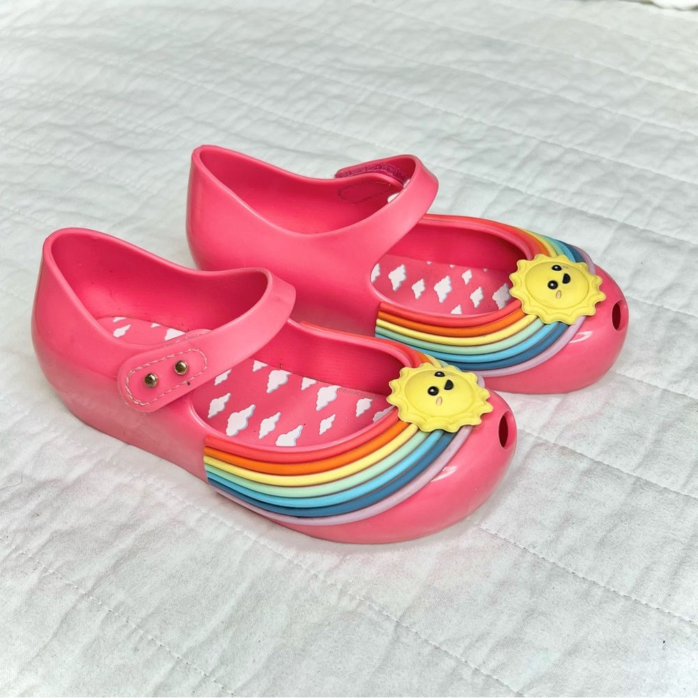 Mini Melissa rainbow +sunshine shoes